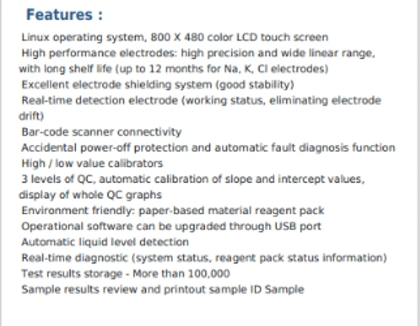 Labtronics 6 Para Electrolyte Analyzer Model: LB-10ELA
